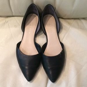 Franco Sarto black leather flats